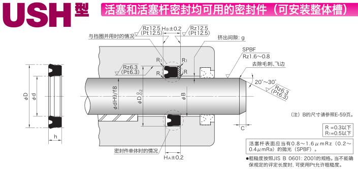 首页 产品中心   nok---ush型活塞和活塞杆密封圈 品牌:日本nok密封件